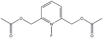 1-Fluoro-2,6-bis(acetoxymethyl)pyridinium Struktur