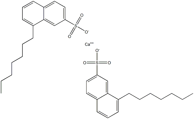 Bis(8-heptyl-2-naphthalenesulfonic acid)calcium salt Struktur