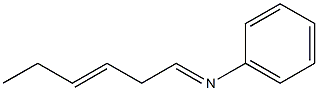 N-(3-Hexen-1-ylidene)aniline Struktur