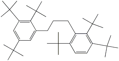 1-(2,3,5-Tri-tert-butylphenyl)-3-(2,3,6-tri-tert-butylphenyl)propane Struktur