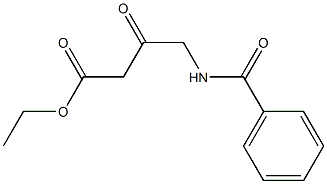 4-Benzoylamino-3-oxobutyric acid ethyl ester Struktur