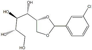 5-O,6-O-(3-Chlorobenzylidene)-D-glucitol Struktur