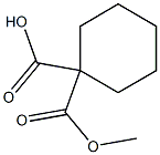 1,1-Cyclohexanedicarboxylic acid hydrogen 1-methyl ester Struktur