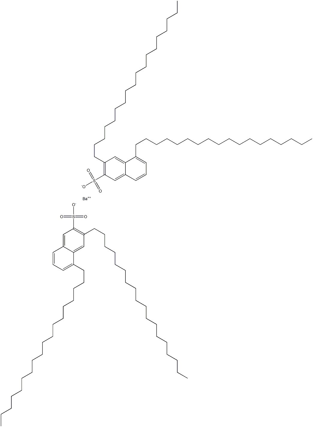 Bis(3,5-dioctadecyl-2-naphthalenesulfonic acid)barium salt Struktur