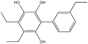 5,6-Diethyl-3-(3-ethylphenyl)benzene-1,2,4-triol Struktur