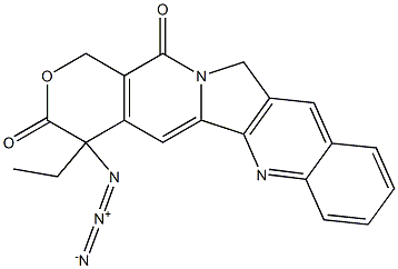 4-Azido-4-ethyl-1H-pyrano[3',4':6,7]indolizino[1,2-b]quinoline-3,14(4H,12H)-dione Struktur