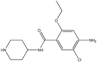 4-Amino-5-chloro-2-ethoxy-N-(piperidin-4-yl)benzamide Struktur