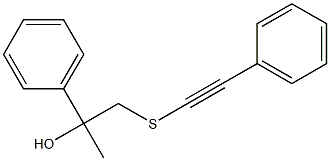 2-Phenyl-3-[(phenylethynyl)thio]propan-2-ol Struktur