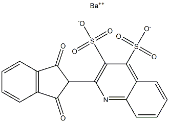 2-(Disulfo-2-quinolyl)-1,3-indanedione barium salt Struktur