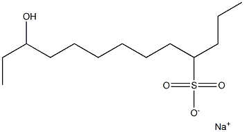 11-Hydroxytridecane-4-sulfonic acid sodium salt Struktur