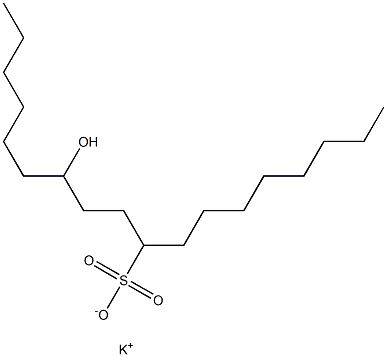 12-Hydroxyoctadecane-9-sulfonic acid potassium salt Struktur