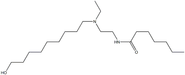 N-[2-[N-Ethyl-N-(9-hydroxynonyl)amino]ethyl]heptanamide Struktur