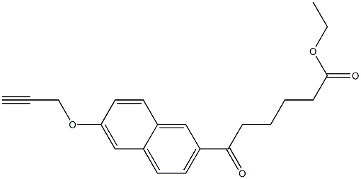 6-Oxo-6-[6-(propargyloxy)-2-naphtyl]hexanoic acid ethyl ester Struktur