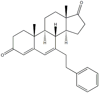 7-Phenethyl-4,6-androstadiene-3,17-dione Struktur