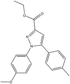 1-(4-Methoxyphenyl)-5-(4-methylphenyl)-1H-pyrazole-3-carboxylic acid ethyl ester Struktur