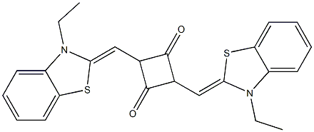 1,3-Bis[[3-ethylbenzothiazol-2(3H)-ylidene]methyl]cyclobutane-2,4-dione Struktur