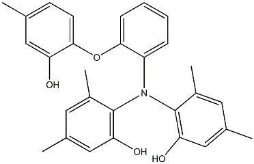 N,N-Bis(6-hydroxy-2,4-dimethylphenyl)-2-(2-hydroxy-4-methylphenoxy)benzenamine Struktur