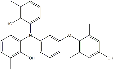 N,N-Bis(2-hydroxy-3-methylphenyl)-3-(4-hydroxy-2,6-dimethylphenoxy)benzenamine Struktur