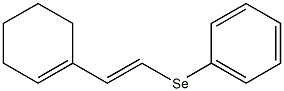 (E)-1-(1-Cyclohexenyl)-2-phenylselenoethene Struktur