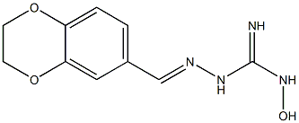 1-[[[(2,3-Dihydro-1,4-benzodioxin)-6-yl]methylene]amino]-3-hydroxyguanidine Struktur