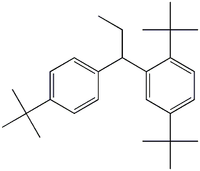 1-(2,5-Di-tert-butylphenyl)-1-(4-tert-butylphenyl)propane Struktur