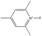 1-Fluoro-2,4,6-trimethylpyridinium Struktur