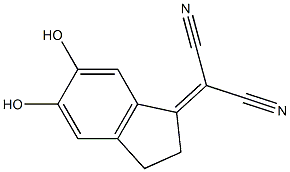 [(2,3-Dihydro-5,6-dihydroxy-1H-inden)-1-ylidene]malononitrile Struktur