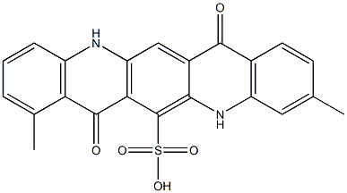 5,7,12,14-Tetrahydro-3,8-dimethyl-7,14-dioxoquino[2,3-b]acridine-6-sulfonic acid Struktur