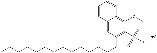 1-Methoxy-3-tetradecyl-2-naphthalenesulfonic acid sodium salt Struktur