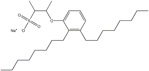 3-(2,3-Dioctylphenoxy)butane-2-sulfonic acid sodium salt Struktur