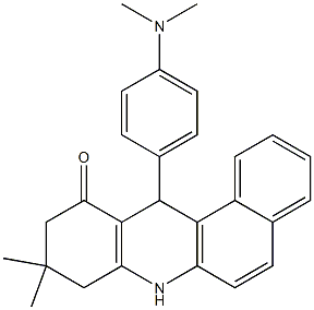 7,8,9,12-Tetrahydro-9,9-dimethyl-12-(4-dimethylaminophenyl)benz[a]acridin-11(10H)-one Struktur