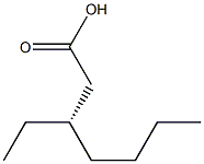 [S,(-)]-3-Ethylheptanoic acid Struktur