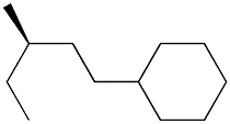 (-)-[(R)-3-Methylpentyl]cyclohexane Struktur