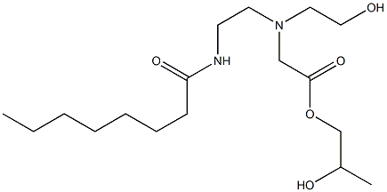 [N-(2-Octanoylaminoethyl)-N-(2-hydroxyethyl)amino]acetic acid 2-hydroxypropyl ester Struktur