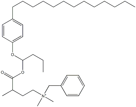 N,N-Dimethyl-N-benzyl-N-[3-[[1-(4-tridecylphenyloxy)butyl]oxycarbonyl]butyl]aminium Struktur