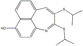 2,3-Bis(isopropylthio)naphth[1,8-bc]azepin-7-ol Struktur