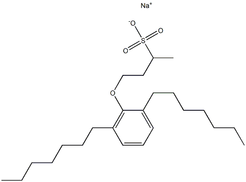 4-(2,6-Diheptylphenoxy)butane-2-sulfonic acid sodium salt Struktur