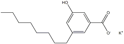 3-Octyl-5-hydroxybenzoic acid potassium salt Struktur