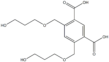 4,6-Bis(5-hydroxy-2-oxapentan-1-yl)isophthalic acid Struktur