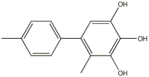 4-Methyl-5-(4-methylphenyl)benzene-1,2,3-triol Struktur