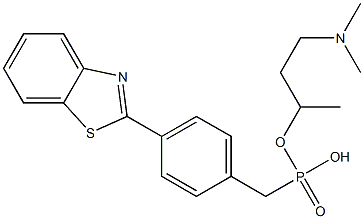 4-(2-Benzothiazolyl)phenylmethylphosphonic acid 2-dimethylaminoethylethyl ester Struktur