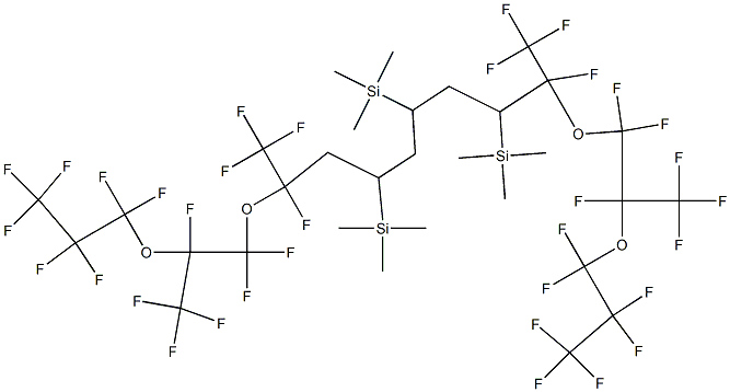 1,1,1,2,9,10,10,10-Octafluoro-3,5,7-tris(trimethylsilyl)-2,9-bis[2-(heptafluoropropoxy)-1,1,2,3,3,3-hexafluoropropoxy]decane Struktur