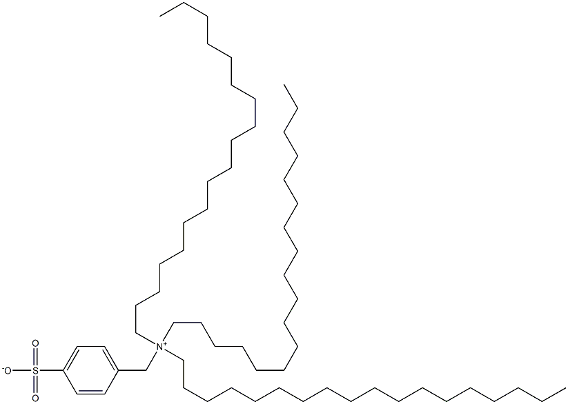 N,N,N-Trisoctadecyl-4-sulfonatobenzenemethanaminium Struktur