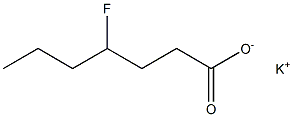 4-Fluoroheptanoic acid potassium salt Struktur