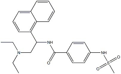 N-[1-(1-Naphtyl)-2-(diethylamino)ethyl]-4-[(methylsulfonyl)amino]benzamide Struktur