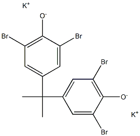 Dipotassium 4,4'-(1-methylethylidene)bis(2,6-dibromophenolate) Struktur