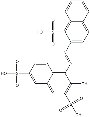 3-Hydroxy-4-[(1-sulfo-2-naphthalenyl)azo]-2,7-naphthalenedisulfonic acid Struktur