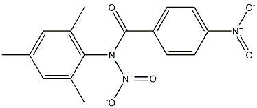 N-Nitro-N-(2,4,6-trimethylphenyl)-4-nitrobenzamide Struktur