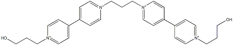 1,1''-(1,3-Propanediyl)bis[1'-(3-hydroxypropyl)-4,4'-bipyridinium] Struktur