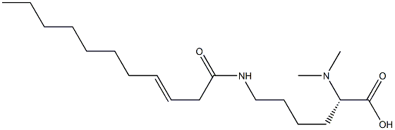 N6-(3-Undecenoyl)-N2,N2-dimethyllysine Struktur